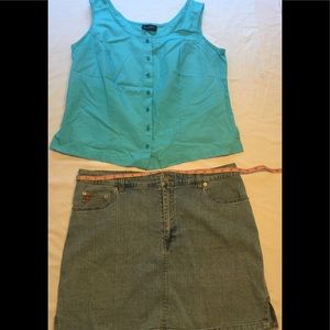 Goddess skirt and sleeveless shirt EUC
